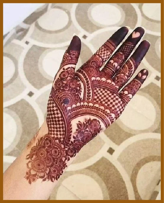Royal Front Hand Mehndi Design With Embossed Effects